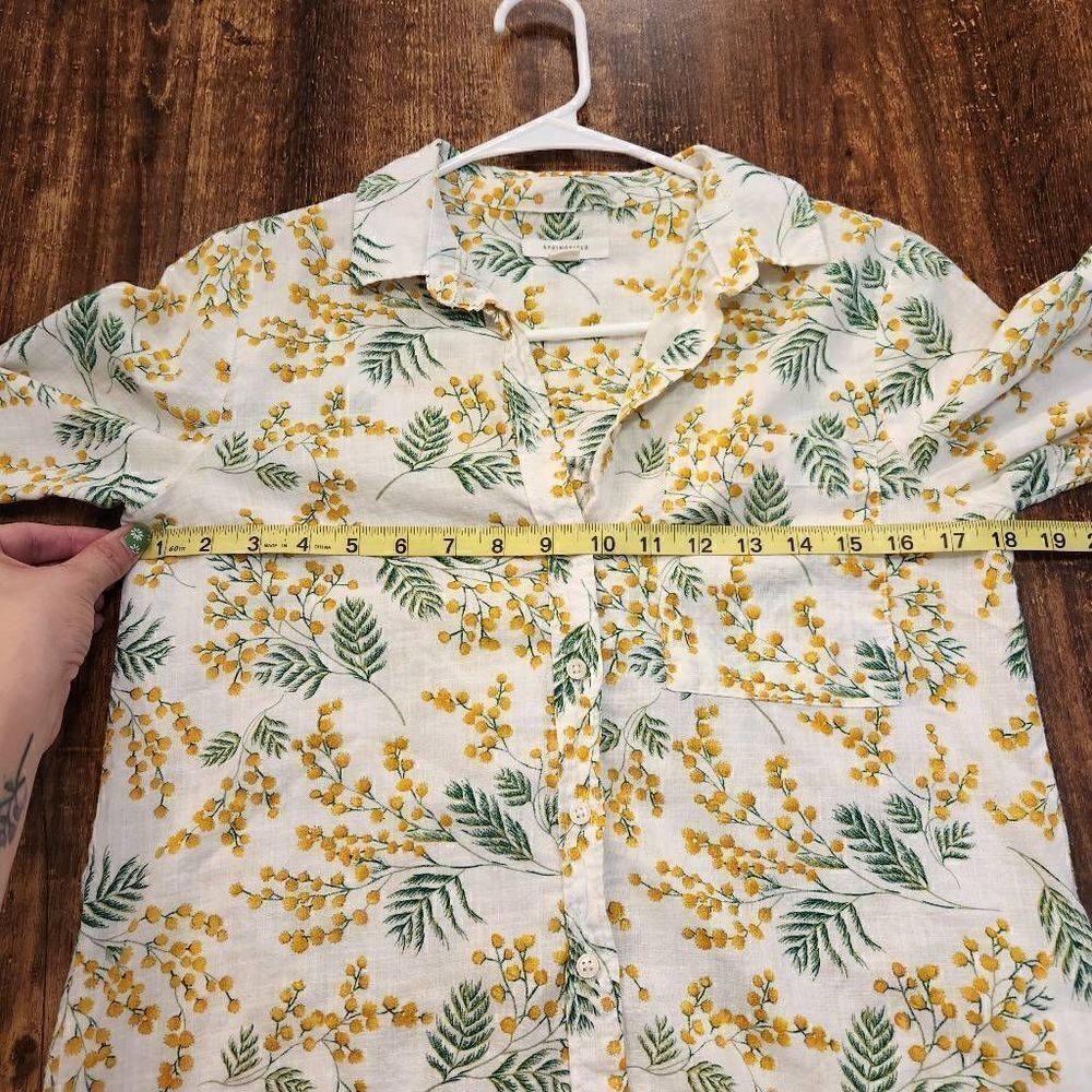 Springfield yellow flower blouse - Picture 4 of 6